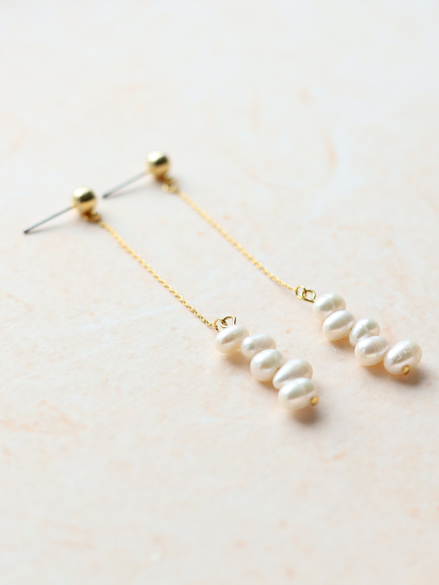 Misaligned Pearl Earrings – MARCO VISCONTI