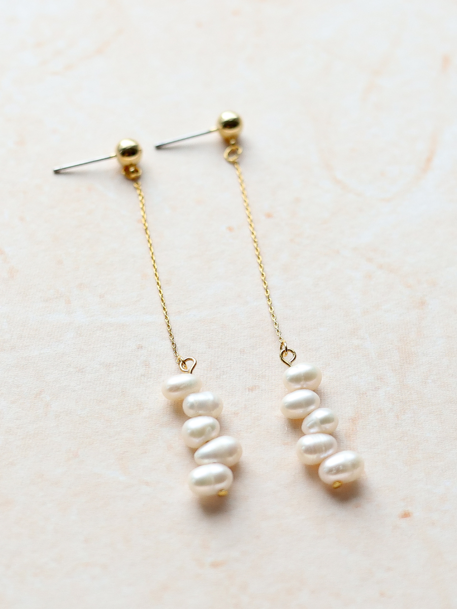 Misaligned Pearl Earrings – MARCO VISCONTI